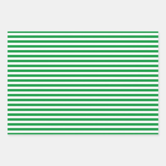 緑と白のヴィンテージ薄ストライプい ラッピングペーパーシート (正面2)