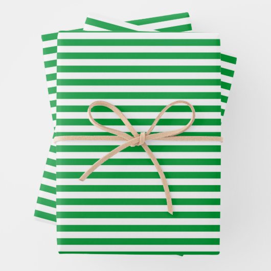 緑と白のヴィンテージ薄ストライプい ラッピングペーパーシート (インサイチュ)