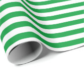 緑と白のヴィンテージ薄ストライプい ラッピングペーパー (ロールコーナー)