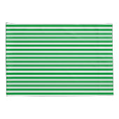緑と白のヴィンテージ薄ストライプい 枕カバー (裏面-右)