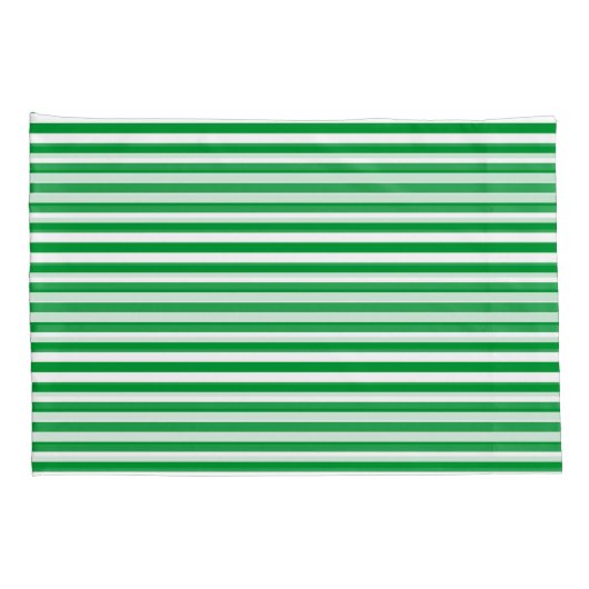 緑と白のヴィンテージ薄ストライプい 枕カバー (裏面-右)