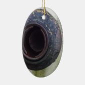 緑と白のヴィンテージ・トラック・ガス セラミックオーナメント (右)