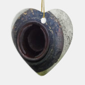 緑と白のヴィンテージ・トラック・ガス セラミックオーナメント (右)