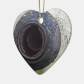 緑と白のヴィンテージ・トラック・ガス セラミックオーナメント (左)