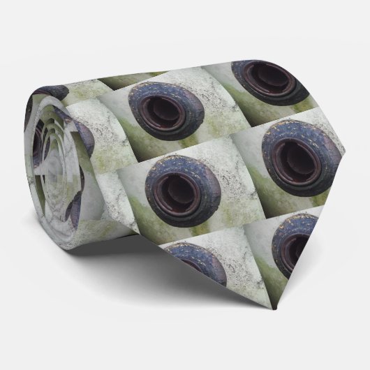 緑と白のヴィンテージ・トラック・ガス ネクタイ (ロール)