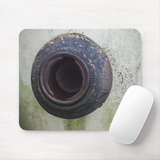 緑と白のヴィンテージ・トラック・ガス マウスパッド (マウス)