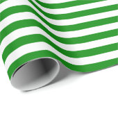 緑と白の中ストライプ色包装紙 ラッピングペーパー (ロールコーナー)