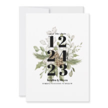 緑と白の冬林の花束 |