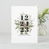 緑と白の冬林の花束 | 招待状 (スタンド正面)