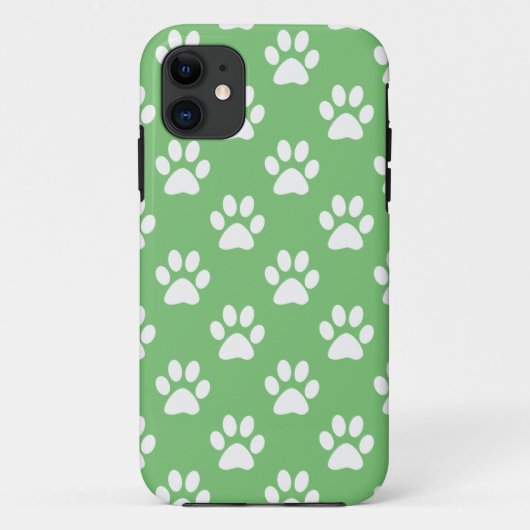 緑と白の前足のパターン Case-Mate iPhoneケース (裏面)