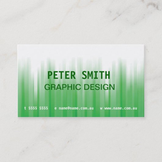 緑と白の名刺 名刺 (正面)