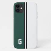 緑と白の大学カラー Case-Mate iPhoneケース (裏面)