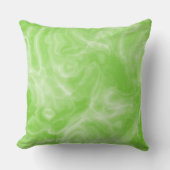 緑と白の大理石抽象芸術 クッション (正面)
