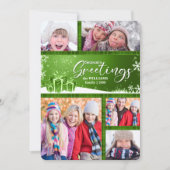 緑と白の季節の挨拶5 – 写真 シーズンカード (正面)
