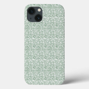 緑と白の小さな背離れ景 iPhone 13ケース