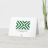 緑と白の山かっこ サンキューカード (裏面)