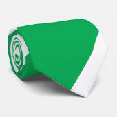 緑と白の幅広い連隊ストライプ法 ネクタイ (ロール)