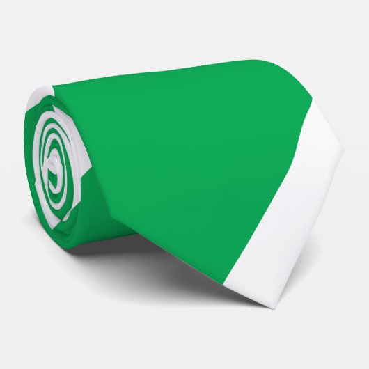 緑と白の幅広い連隊ストライプ法 ネクタイ (ロール)