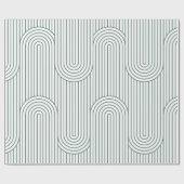 緑と白の幾何モダン波のラッピング紙 ラッピングペーパー (フラット)