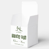 緑と白の手描き弓のスケッチ結婚ズ フェイバーボックス (オープン)