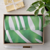 緑と白の抽象芸術ストライプ 薄葉紙 (ギフト)