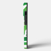 緑と白の抽象芸術ストライプ Case-Mate iPhoneケース (裏面 / 左)