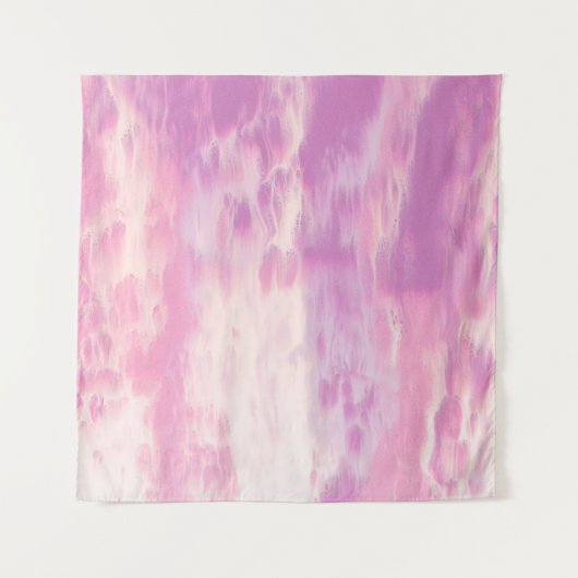 緑と白の抽象芸術絵画 タペストリー (正面)