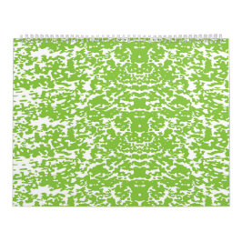 緑と白の抽象芸術背景 カレンダー