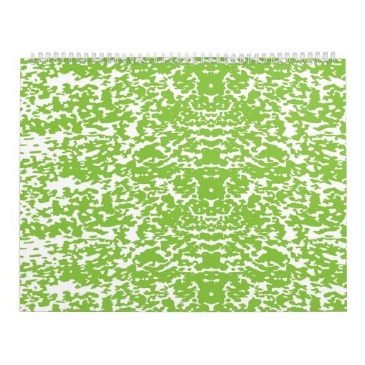 緑と白の抽象芸術背景 カレンダー (カバー)