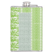 緑と白の抽象芸術背景 フラスク (裏面)