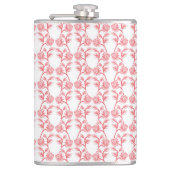 緑と白の抽象芸術背景 フラスク (正面)