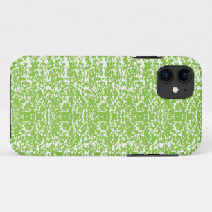 緑と白の抽象芸術背景 iPhone 11 ケース