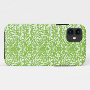 緑と白の抽象芸術背景 iPhone 11 ケース