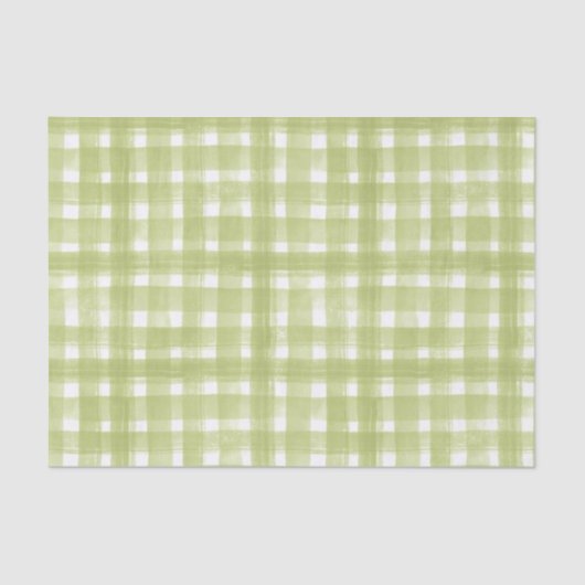 緑と白の格子模様 薄葉紙 (正面)