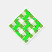 緑と白の格子模様Dinoタータンチェック スタンダードカクテルナプキン (角)