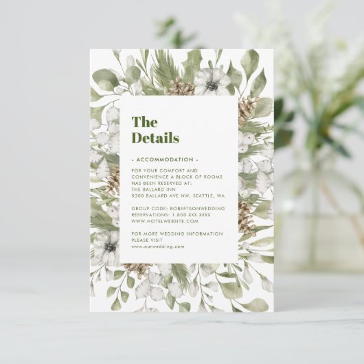 緑と白の森 | の結婚詳細 エンクロージャーカード (スタンド正面)