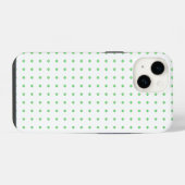 緑と白の模様 iPhoneケース (裏面横)