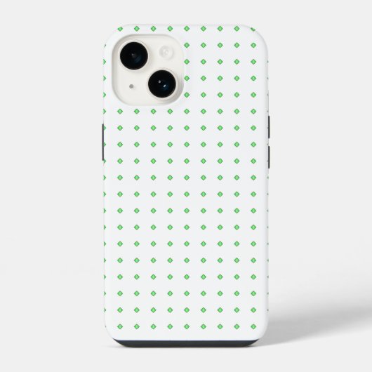 緑と白の模様 iPhoneケース (裏面)