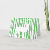 緑と白の樺の木ツリーフォレストのグリーティングカード カード (正面)