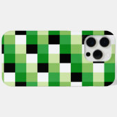 緑と白の正方形パターン Case-Mate iPhoneケース (裏面 (横))