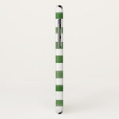 緑と白の水ストライプの色モノグラム Case-Mate iPhoneケース (裏面/左)