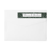 緑と白の水玉模様パタ結婚ーン ラップアラウンドラベル (裏面)