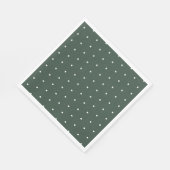 緑と白の水玉模様男女兼用ベビーシャワー スタンダードランチョンナプキン (角)