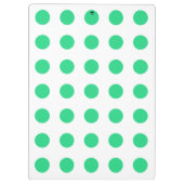 緑と白の水玉模様 クリップボード (裏面)