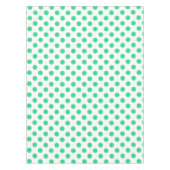 緑と白の水玉模様 テーブルクロス (正面)
