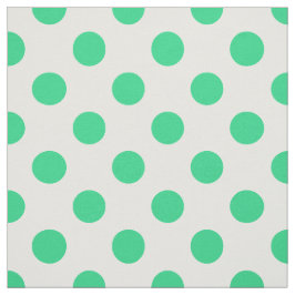 緑と白の水玉模様 ファブリック