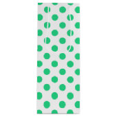 緑と白の水玉模様 ワインギフトバッグ (正面)