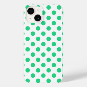 緑と白の水玉模様 Case-Mate iPhone 14ケース
