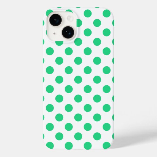 緑と白の水玉模様 Case-Mate iPhoneケース (裏面)