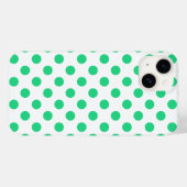 緑と白の水玉模様 Case-Mate iPhoneケース (裏面 (横))